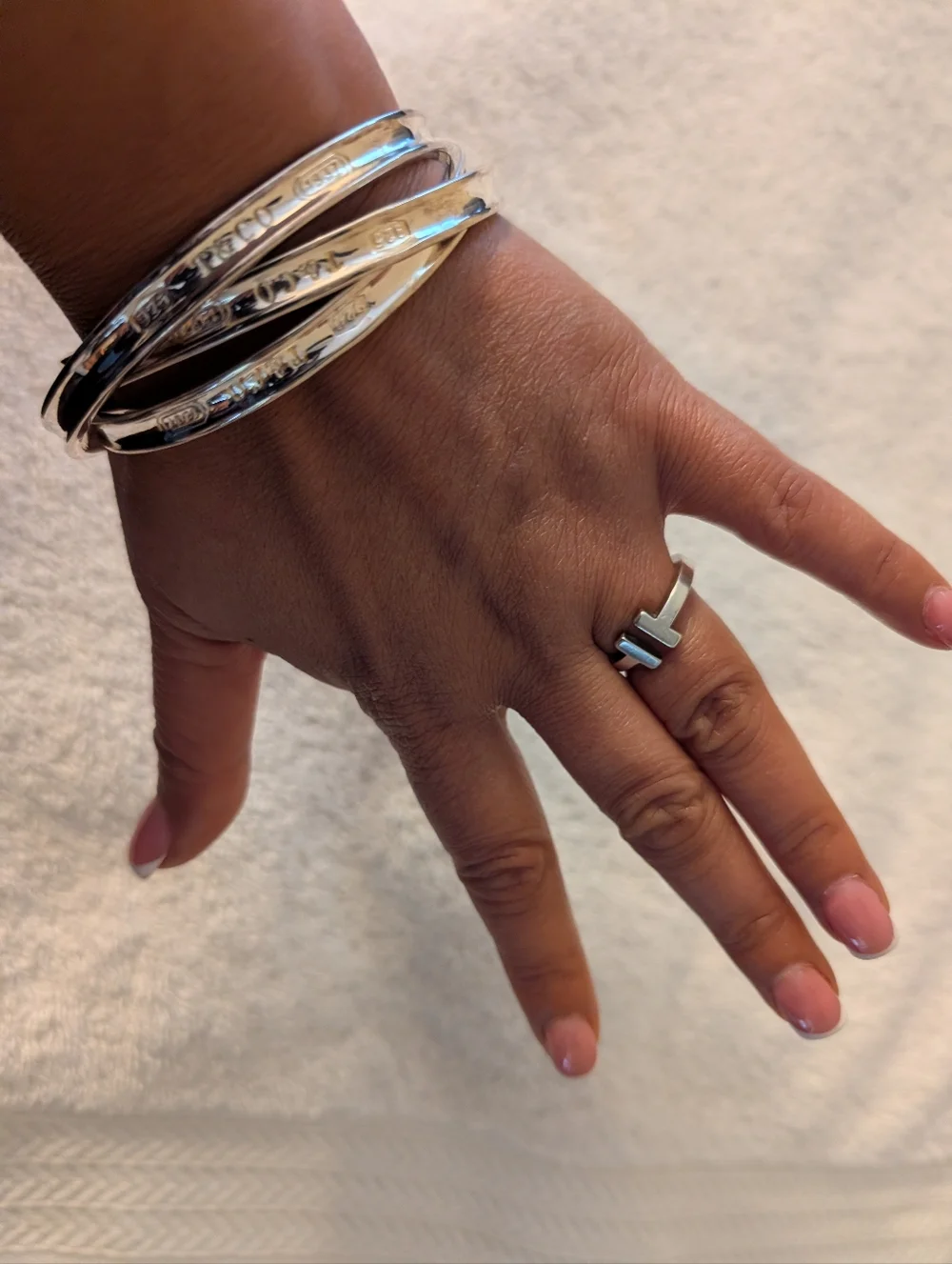 Vintage Rare Tiffany & Co. 1837 Triple Entwined/Interlocking Bangle Bracelets SS